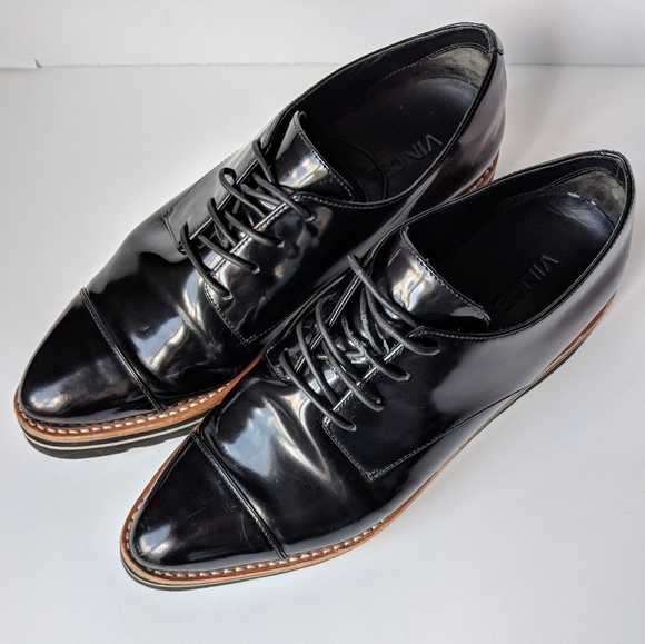 Vince Shoes - Vince lace-up leather oxfords in black